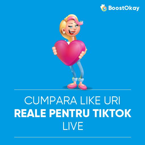Cumpără Like-uri reale pentru TikTok Live
